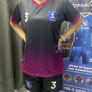 Uniforme deportivo fútbol negro y violeta, Escuela Frutillar 144 -Toltén