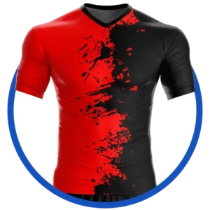 Diseño de Uniforme Deportivo Color Negro y Rojo