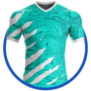 Diseño de Uniforme Deportivo Color Turquesa y Blanco