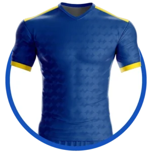 Diseño de Uniforme Deportivo Color Azul y Amarillo