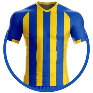 Diseño de Uniforme Deportivo Color Azul y Amarrillo