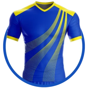 Diseño de Uniforme Deportivo Color Azul y Amarillo