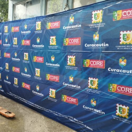 Paneles impreso en malla mesh para Municipalidad de Curacautín y Gobierno Regional de La Araucanía