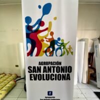 Banner atractivo de la Agrupación San Antonio que promueve inclusión y actividades comunitarias.