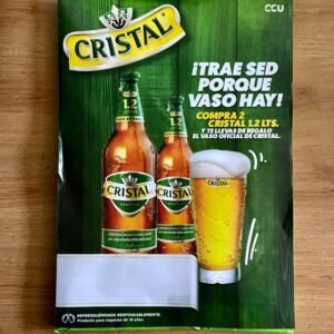 Cristal: Disfruta de una cerveza refrescante y obtiene un vaso exclusivo.